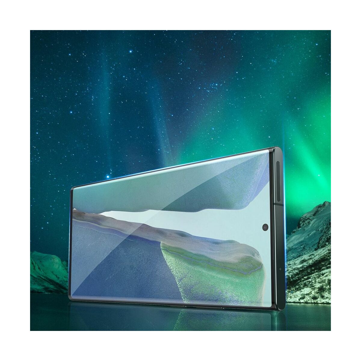 Kép 4/18 - Baseus Samsung Note 20 0.15 mm teljes felületre kijelzővédő fólia, Water Gel (2 db/csomag + keret), átlátszó (SGSANOTE20-SA02)