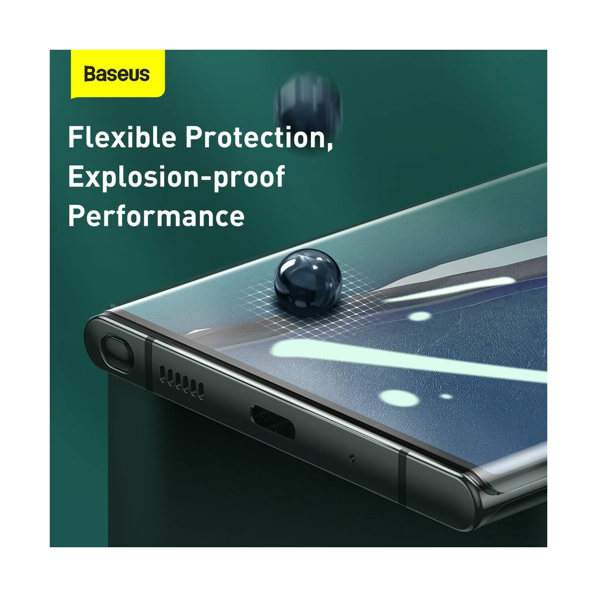 Kép 7/18 - Baseus Samsung Note 20 0.15 mm teljes felületre kijelzővédő fólia, Water Gel (2 db/csomag + keret), átlátszó (SGSANOTE20-SA02)