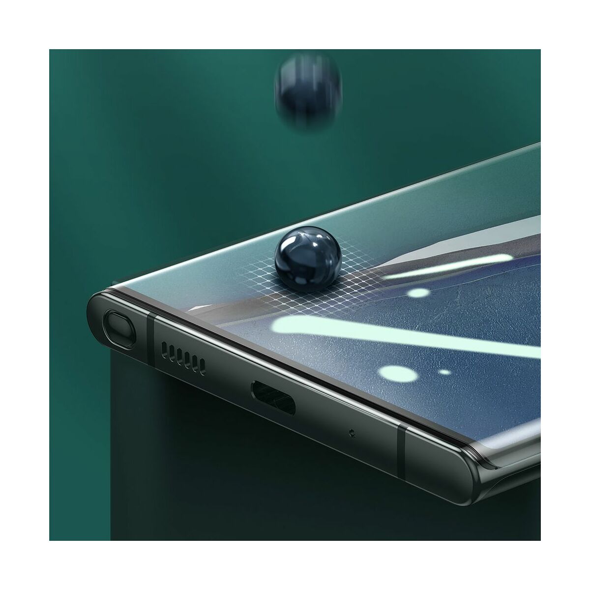 Kép 18/18 - Baseus Samsung Note 20 0.15 mm teljes felületre kijelzővédő fólia, Water Gel (2 db/csomag + keret), átlátszó (SGSANOTE20-SA02)