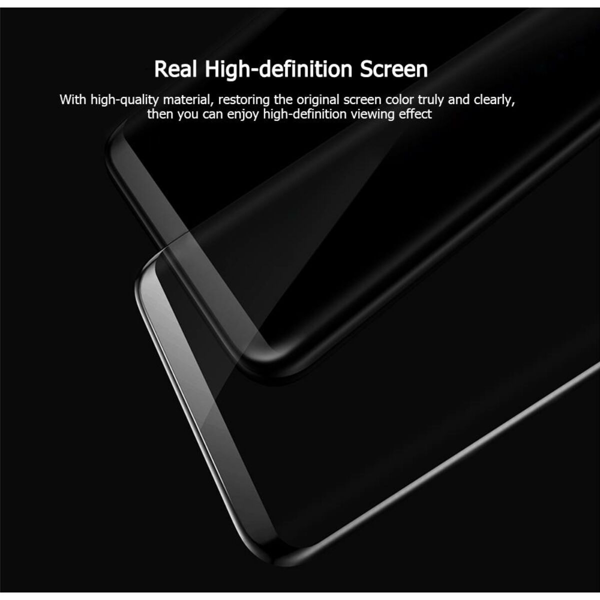 Kép 4/4 - Baseus Samsung S8 Plus 0.3 mm, teljes felületre edzett üveg kijelzővédő fólia, fekete (SGSAS8P-3D01)