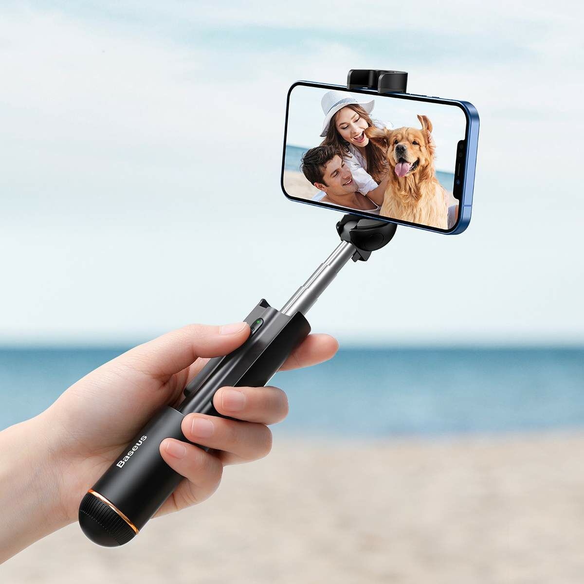 Baseus Video kiegészítő, Ultra Mini Bluetooth Folding Selfie bot, fekete (SUDYZP-G01)