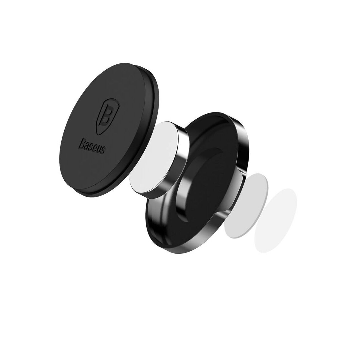 Kép 8/9 - Baseus autós telefontartó, Small Ears series mágneses, műszerfalra, fekete (SUER-C01)