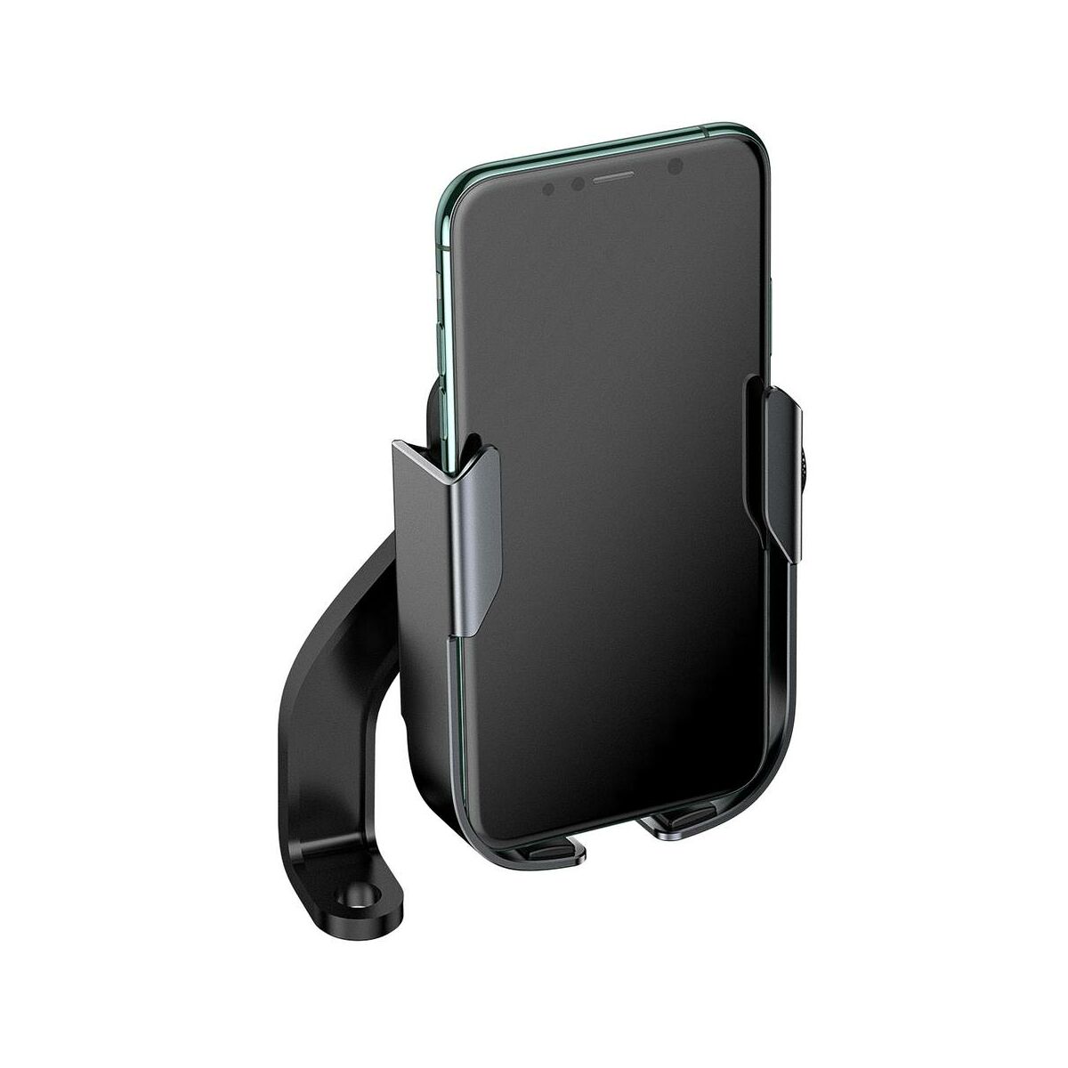 Kép 4/8 - Baseus Motorbiciklire szerelhető Armor biztonságos telefontartó (biciklire is felszerelhető), fekete (SUKJA-01)