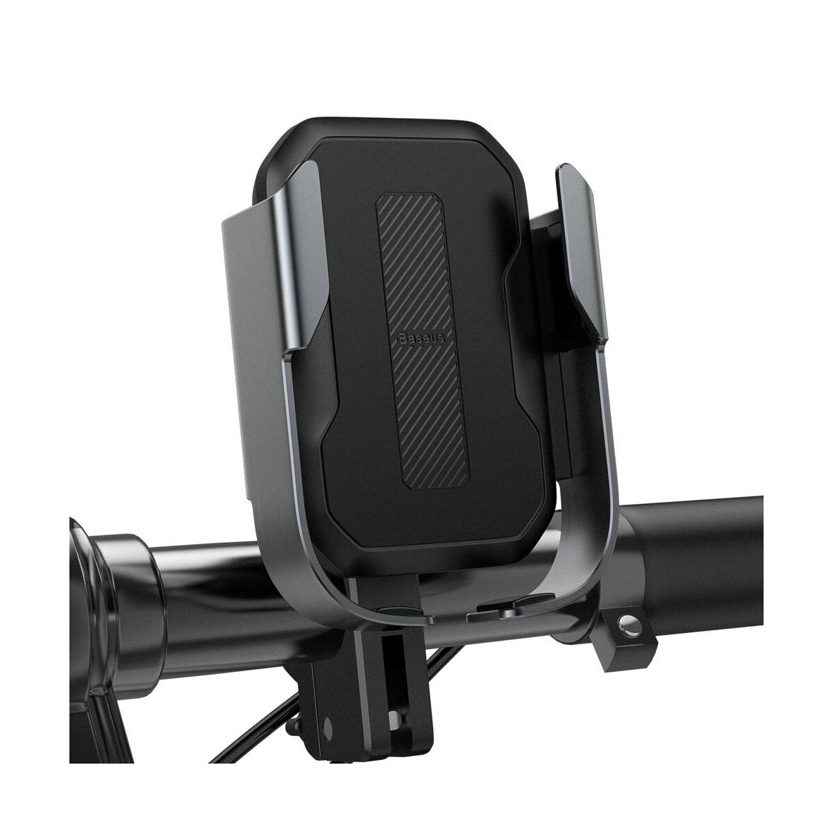 Kép 5/8 - Baseus Motorbiciklire szerelhető Armor biztonságos telefontartó (biciklire is felszerelhető), fekete (SUKJA-01)