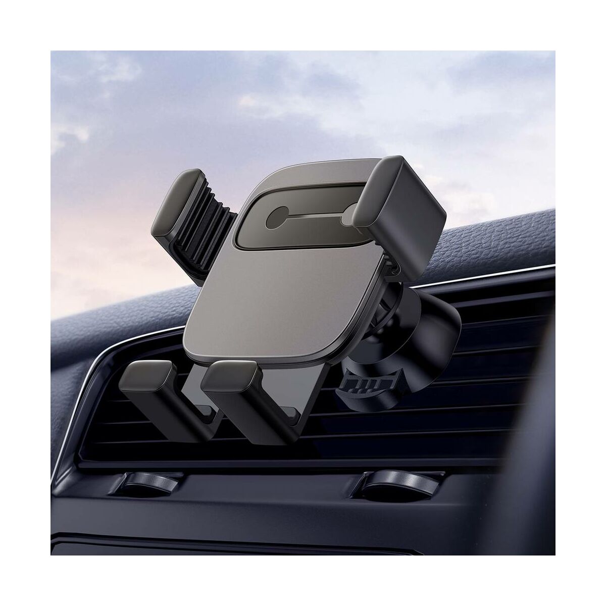 Kép 4/13 - Baseus autós telefontartó, Cube Gravity, szögletesebb design, fekete (SUYL-FK01)