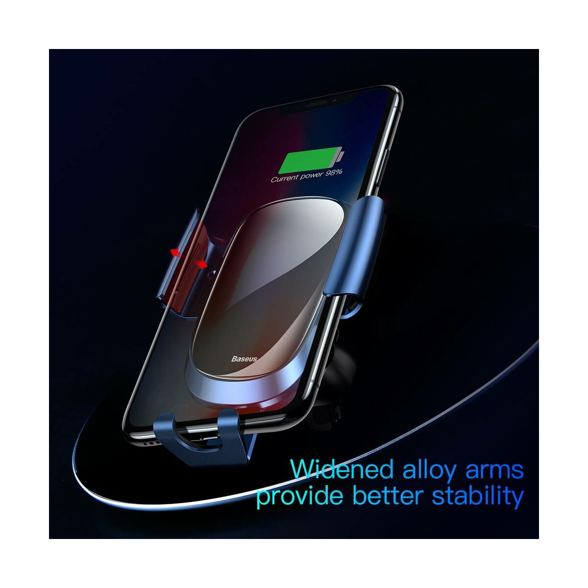 Kép 6/13 - Baseus autós telefontartó, Future, szellőzőrácsra, fekete (SUYL-WL01)