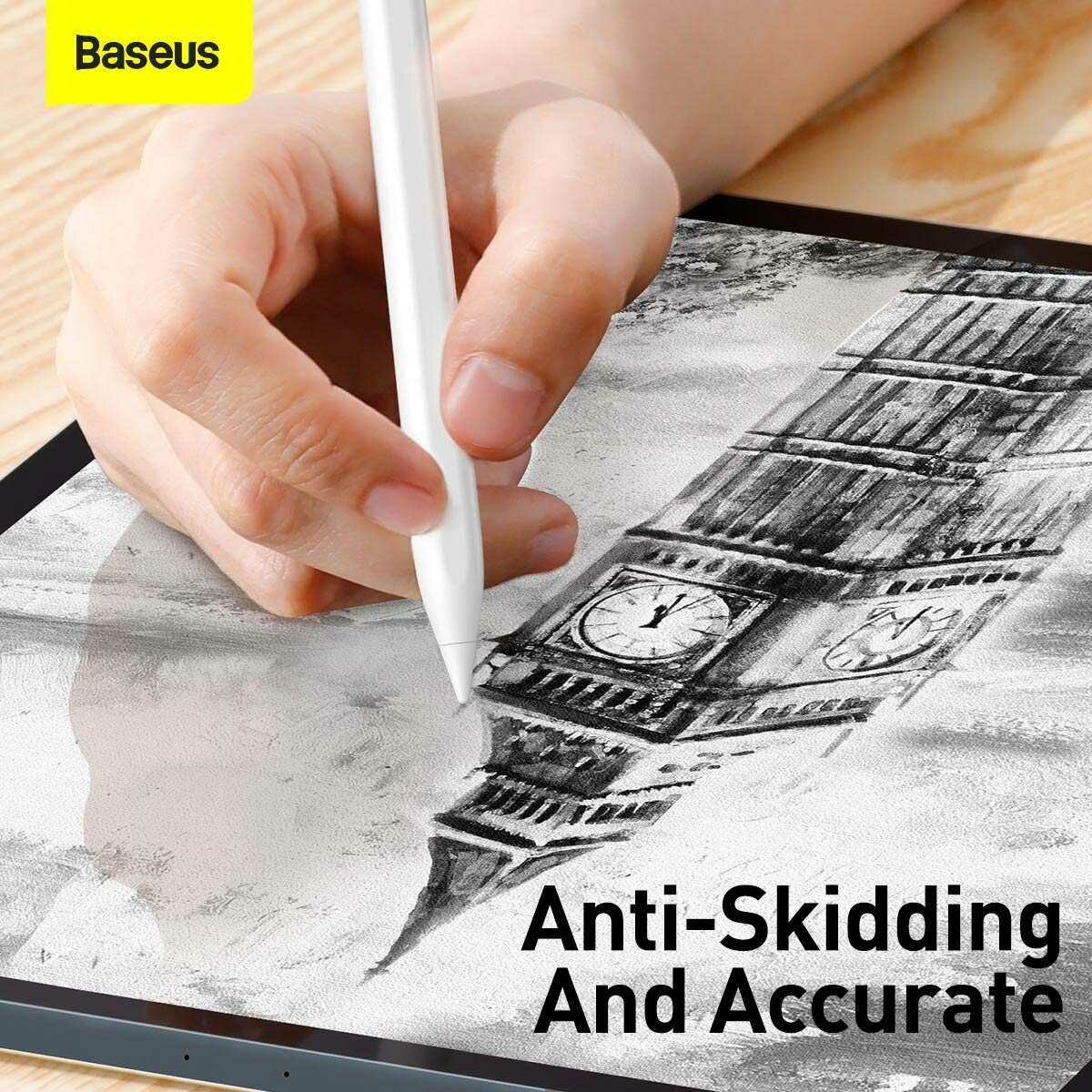 Baseus Tablet kiegészítő, Toll Smooth Writing Capacitive Stylus fejek (2db / doboz), fehér (SXBC010002)