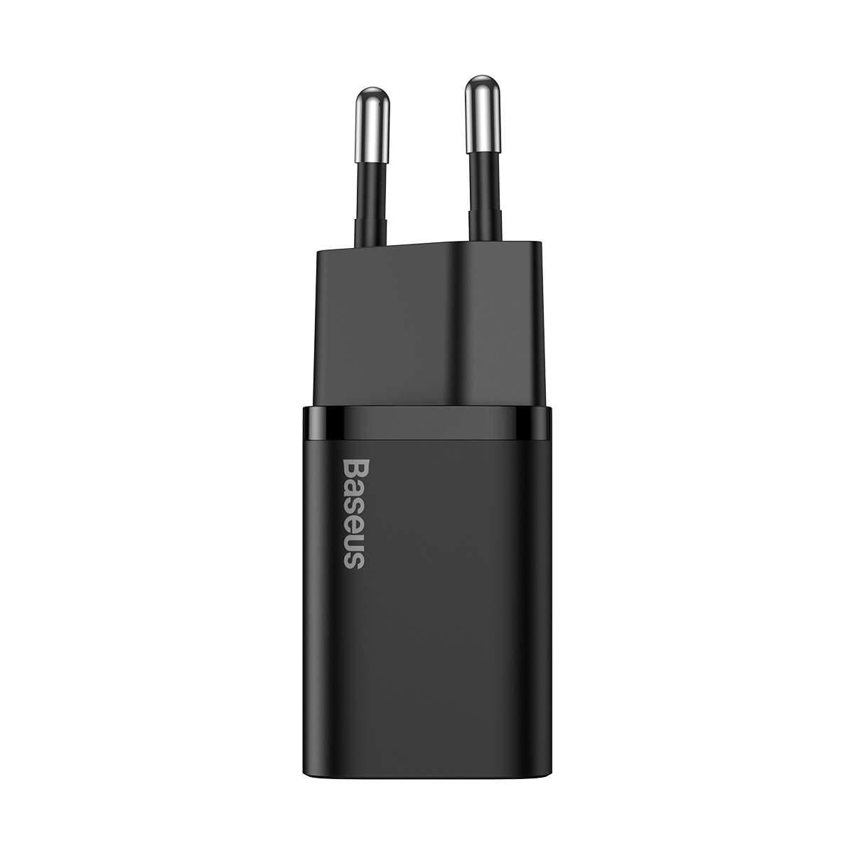 Kép 2/13 - Baseus hálózati töltő szett, Super Si 1C QC, Type-C – Lightning kábellel 1m, 20W, fekete (TZCCSUP-B01)