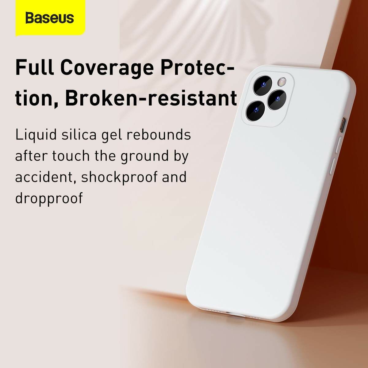 Kép 12/12 - Baseus iPhone 12 mini tok, Liquid Sicila Gel, fehér (WIAPIPH54N-YT02)