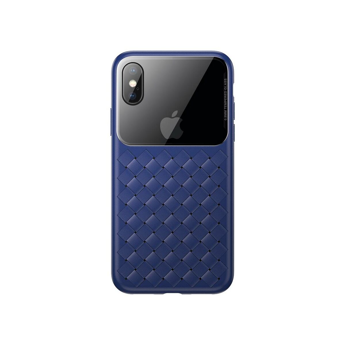 Kép 8/8 - Baseus iPhone XS üveg & tok, BV Weaving, kék (WIAPIPH58-BL03)