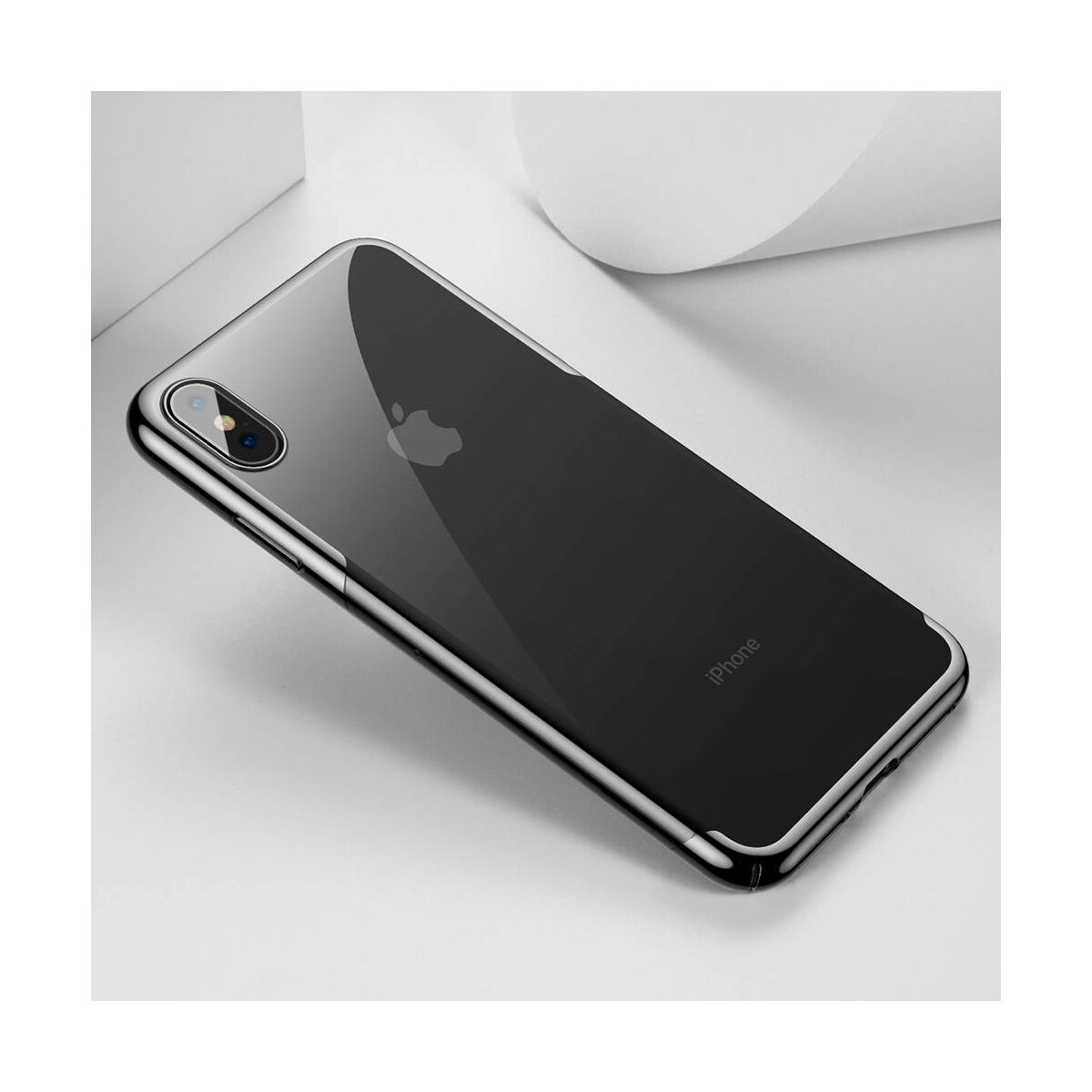 Kép 8/8 - Baseus iPhone XS tok, Glitter, fekete (WIAPIPH58-DW01)