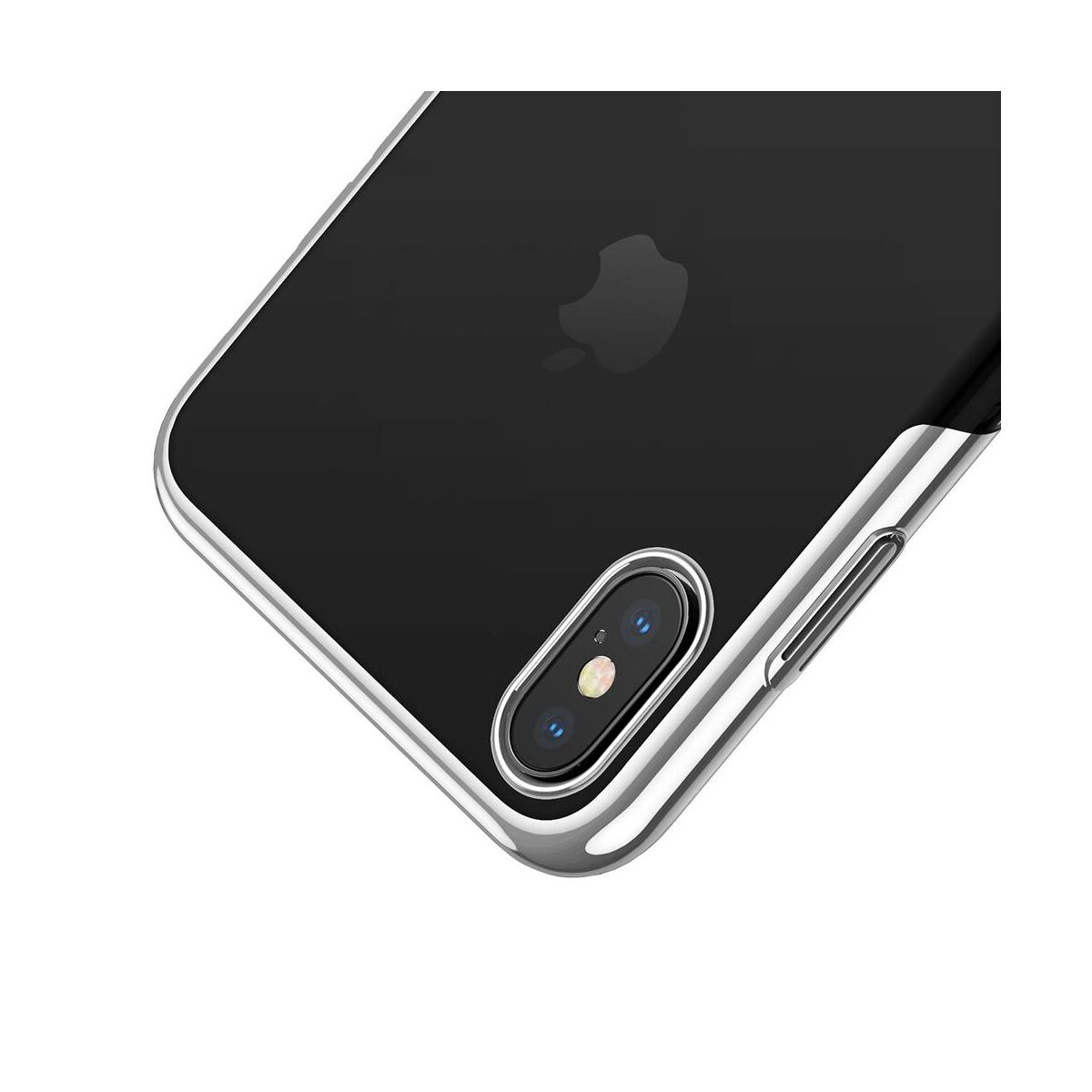 Kép 4/8 - Baseus iPhone XS tok, Glitter, fehér (WIAPIPH58-DW02)