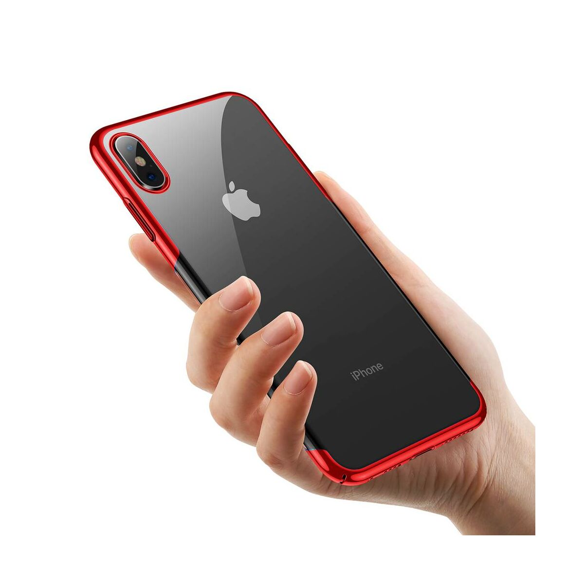 Baseus iPhone XS tok, Glitter, piros (WIAPIPH58-DW09)