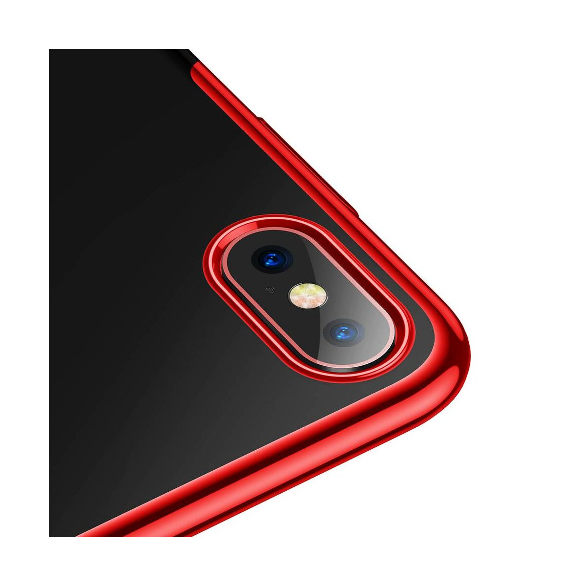 Kép 5/8 - Baseus iPhone XS tok, Glitter, piros (WIAPIPH58-DW09)