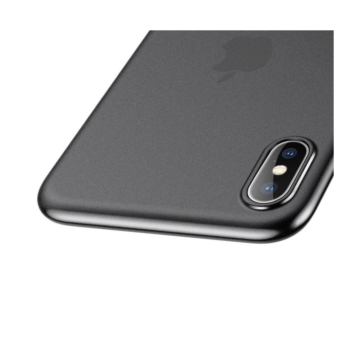 Baseus iPhone XS tok, Wing, átlátszó fekete (WIAPIPH58-E01)