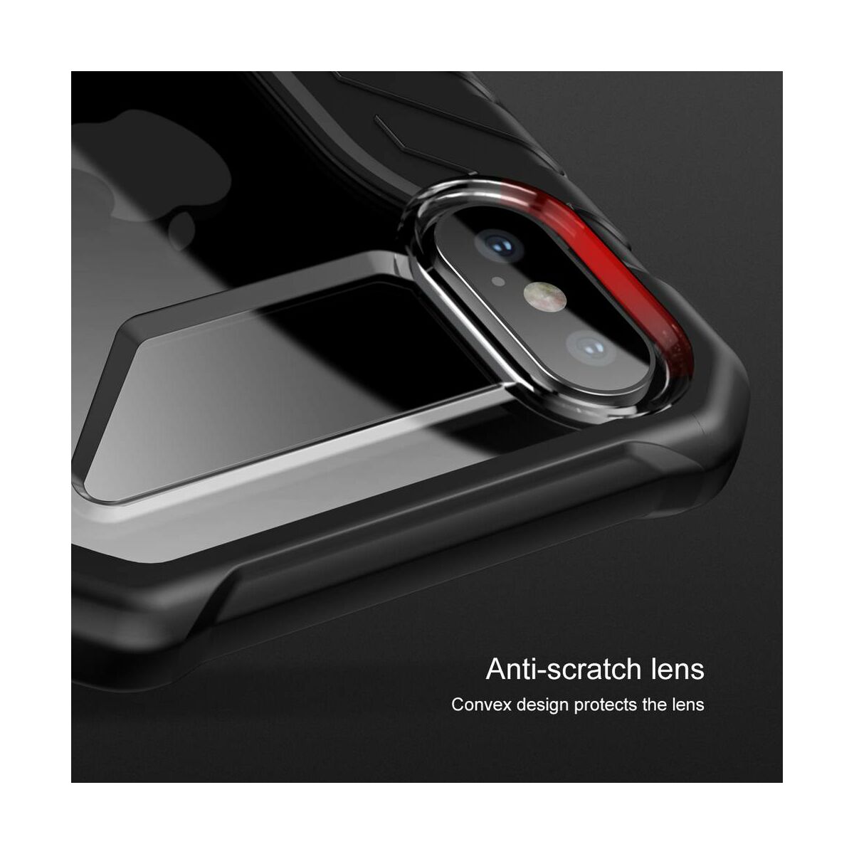 Kép 5/8 - Baseus iPhone XS tok, Michelin, szürke (WIAPIPH58-MK0G)