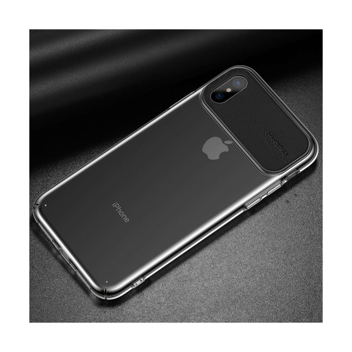 Kép 4/4 - Baseus iPhone XS tok, Comfortable, fekete (WIAPIPH58-SS01)