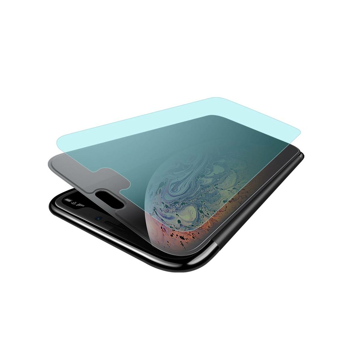 Kép 3/8 - Baseus iPhone XS tok, Touchable kihajtható, érintőfelületű tok, fekete (WIAPIPH58-TS01)