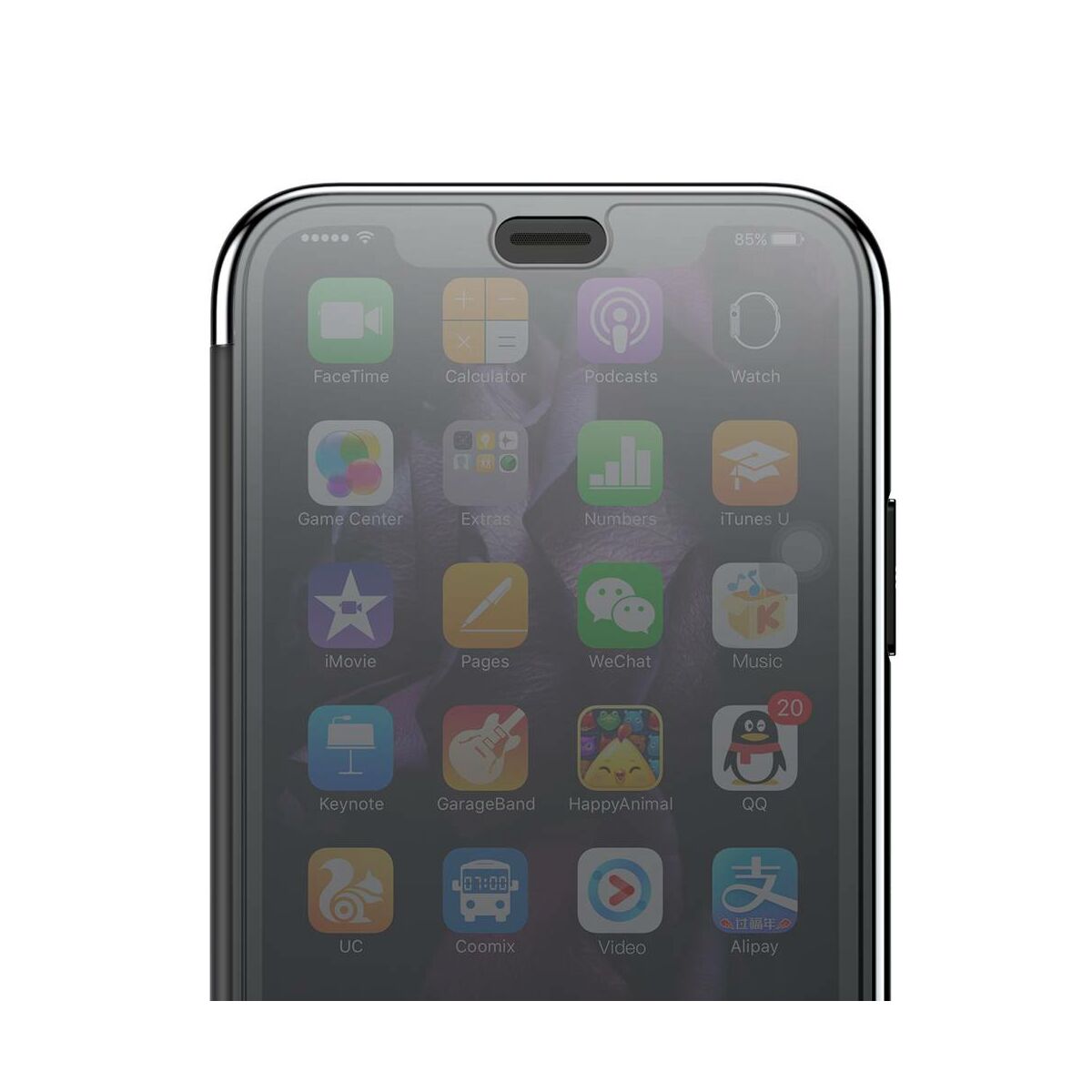 Kép 4/8 - Baseus iPhone XS tok, Touchable kihajtható, érintőfelületű tok, fekete (WIAPIPH58-TS01)