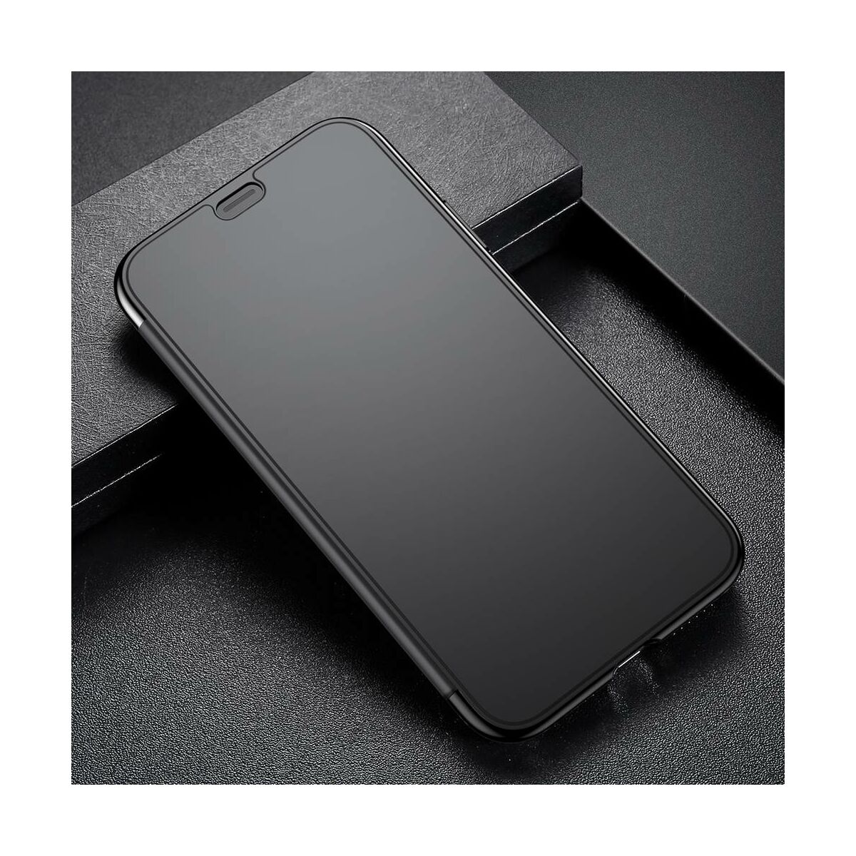 Kép 6/8 - Baseus iPhone XS tok, Touchable kihajtható, érintőfelületű tok, fekete (WIAPIPH58-TS01)