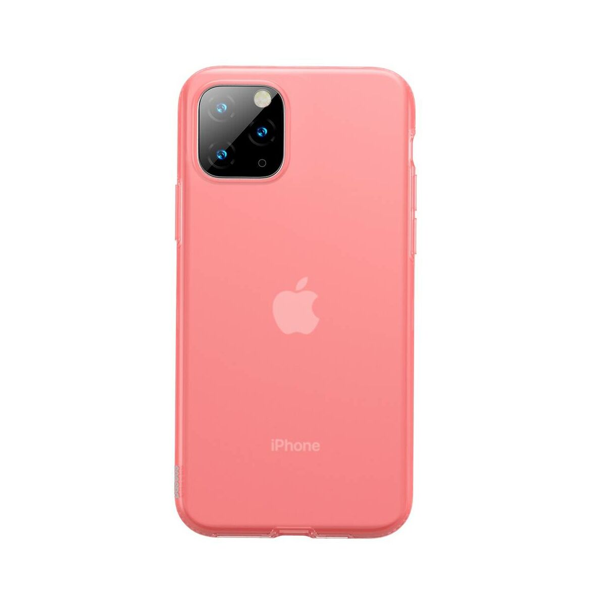 Kép 2/13 - Baseus iPhone 11 Pro tok, Jelly Liquid Silica Gel Protective tok, átlátszó piros (WIAPIPH58S-GD09)