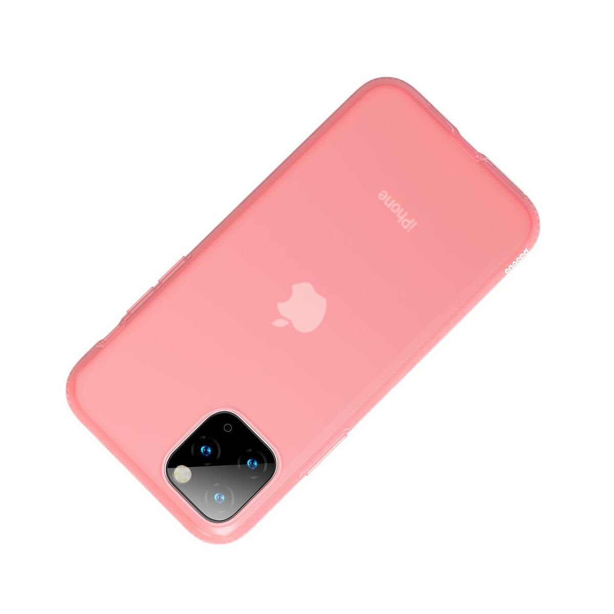 Kép 4/13 - Baseus iPhone 11 Pro tok, Jelly Liquid Silica Gel Protective tok, átlátszó piros (WIAPIPH58S-GD09)