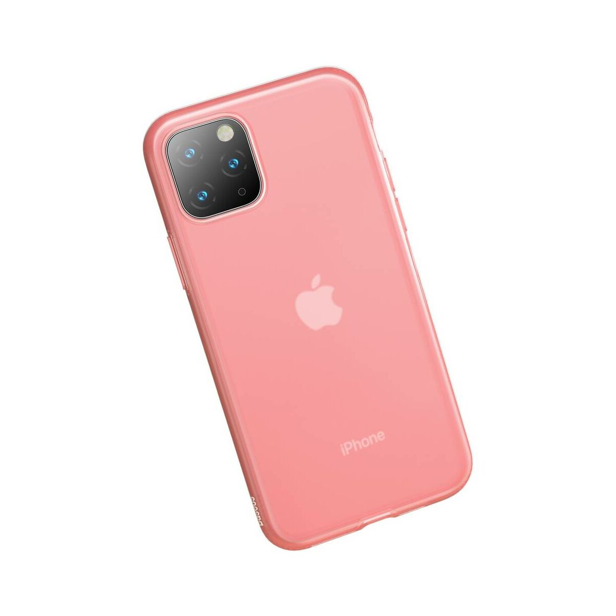 Kép 6/13 - Baseus iPhone 11 Pro tok, Jelly Liquid Silica Gel Protective tok, átlátszó piros (WIAPIPH58S-GD09)