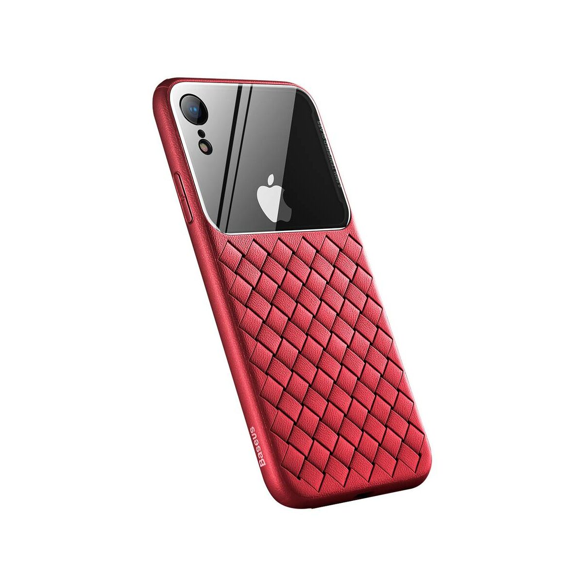 Kép 2/8 - Baseus iPhone XR üveg & tok, BV Weaving, piros (WIAPIPH61-BL09)