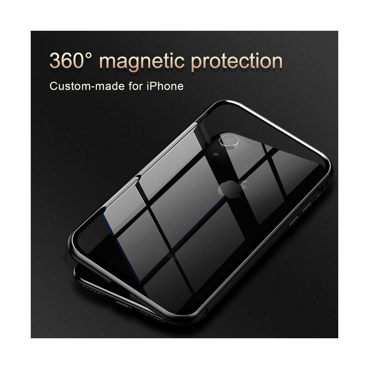 Kép 4/7 - Baseus iPhone XR tok, Magnetite hardware, mágneses, ezüst (WIAPIPH61-CS0S)