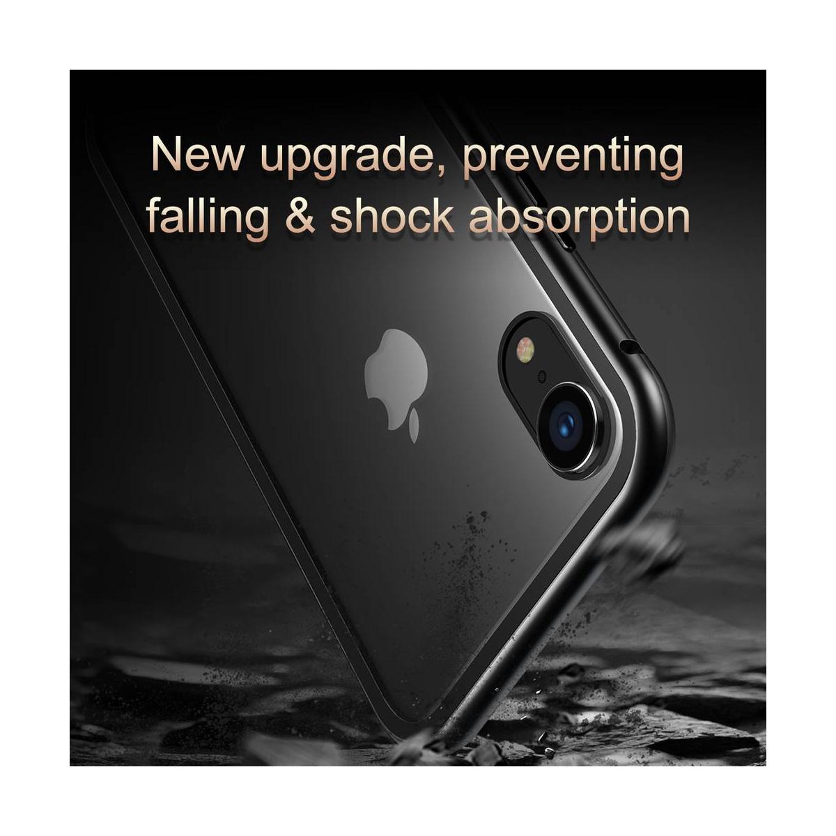 Kép 5/7 - Baseus iPhone XR tok, Magnetite hardware, mágneses, ezüst (WIAPIPH61-CS0S)