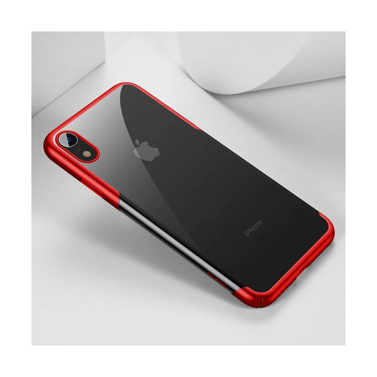 Kép 8/8 - Baseus iPhone XR tok, Glitter, piros (WIAPIPH61-DW09)