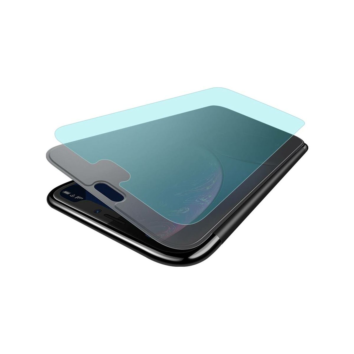 Kép 4/8 - Baseus iPhone XR tok,tok, Touchable kihajtható, érintőfelületű flip tok, fekete (WIAPIPH61-TS01)