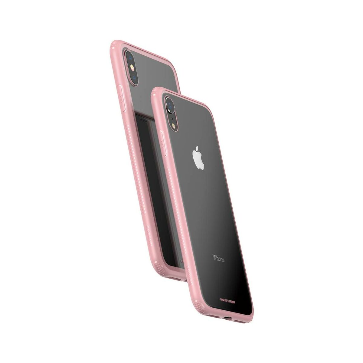 Kép 4/9 - Baseus iPhone XR tok, átlátszó, oldalkerettel, rózsaszín (WIAPIPH61-YS04)