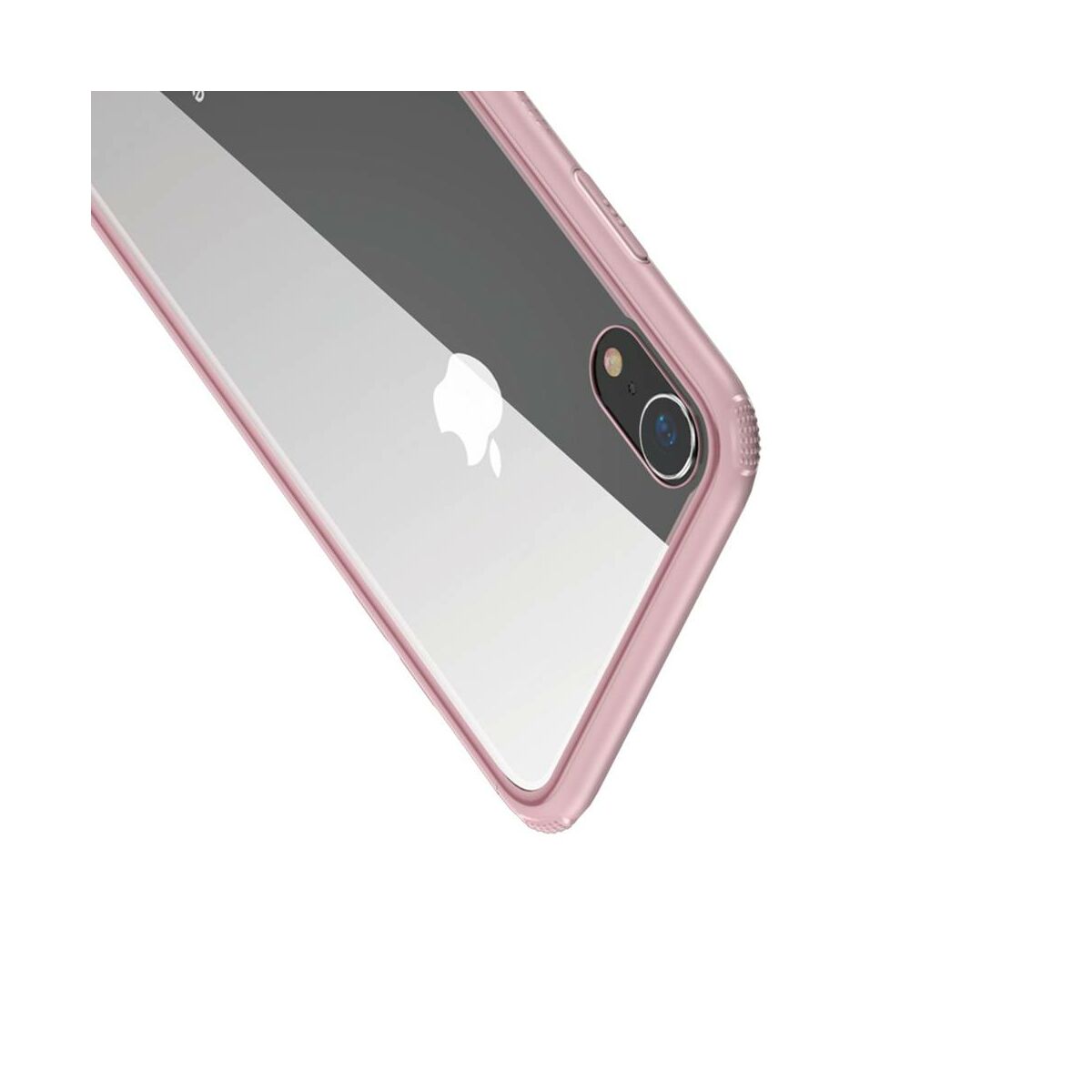 Kép 8/9 - Baseus iPhone XR tok, átlátszó, oldalkerettel, rózsaszín (WIAPIPH61-YS04)