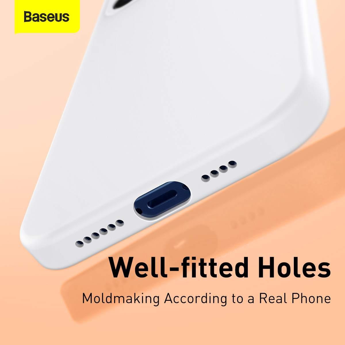 Kép 5/12 - Baseus iPhone 12 tok, Liquid Sicila Gel, fekete (WIAPIPH61N-YT01)