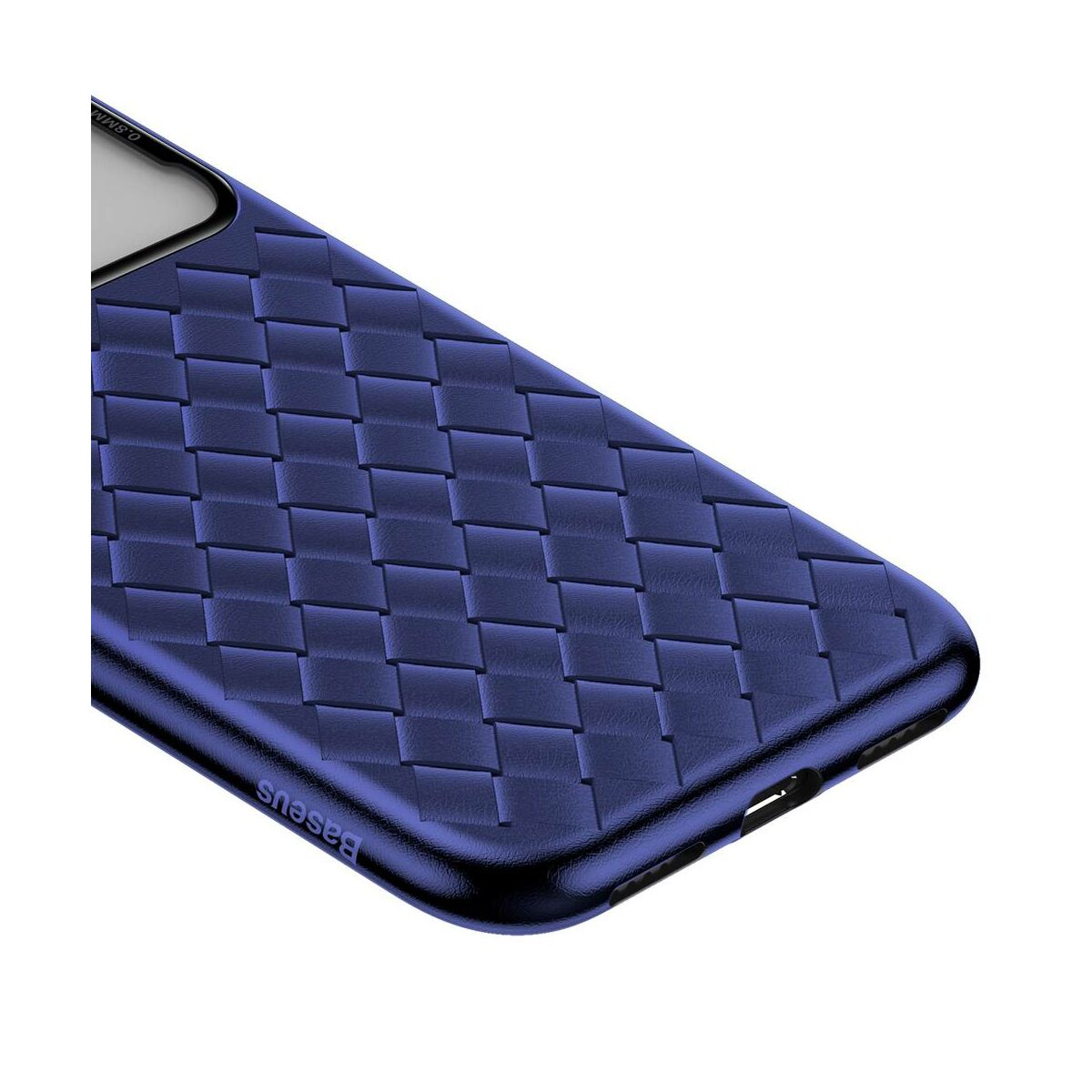 Kép 3/10 - Baseus iPhone XS Max üveg & tok, BV Weaving, kék (WIAPIPH65-BL03)