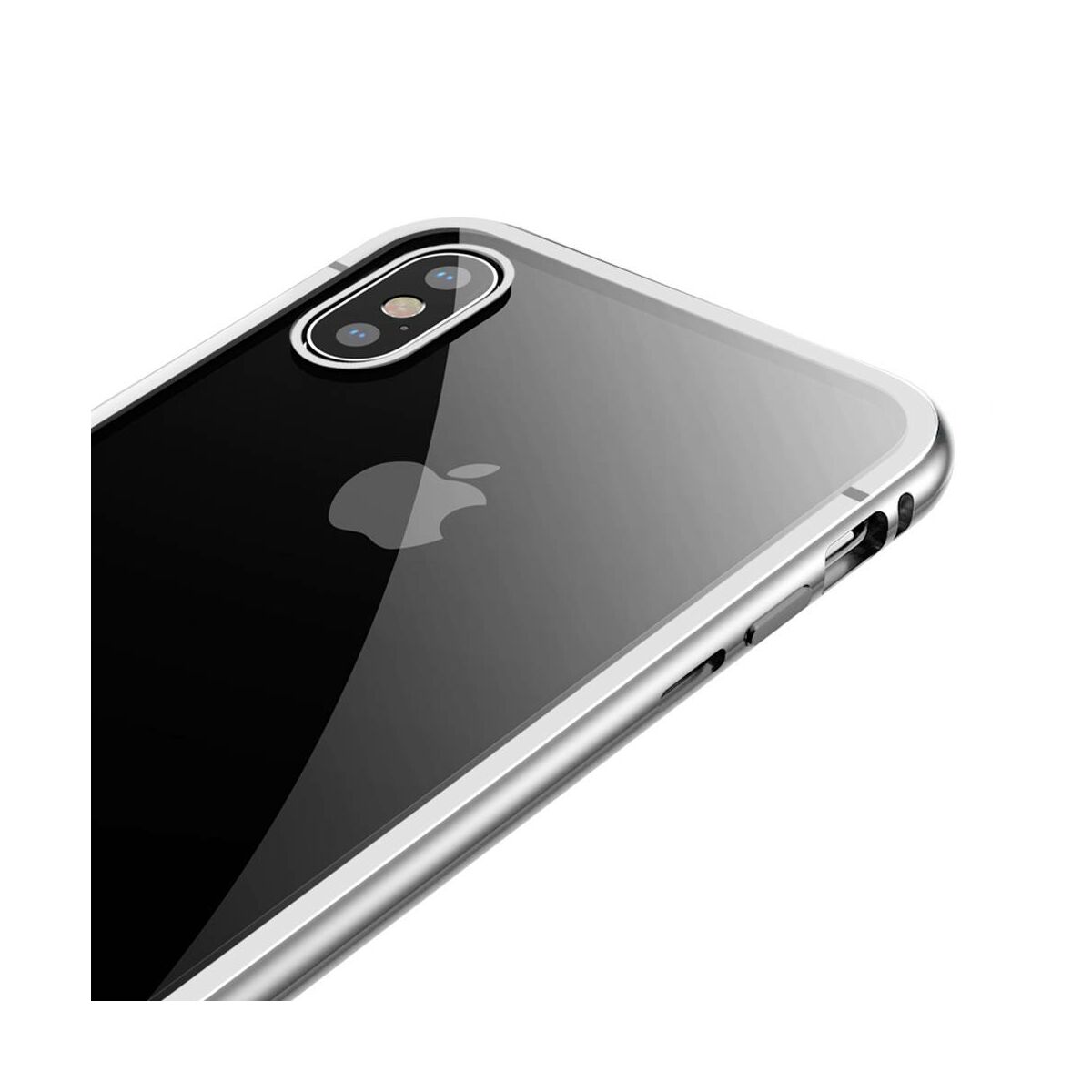 Kép 3/9 - Baseus iPhone XS Max tok, Magnetite hardware, mágneses, ezüst (WIAPIPH65-CS0S)