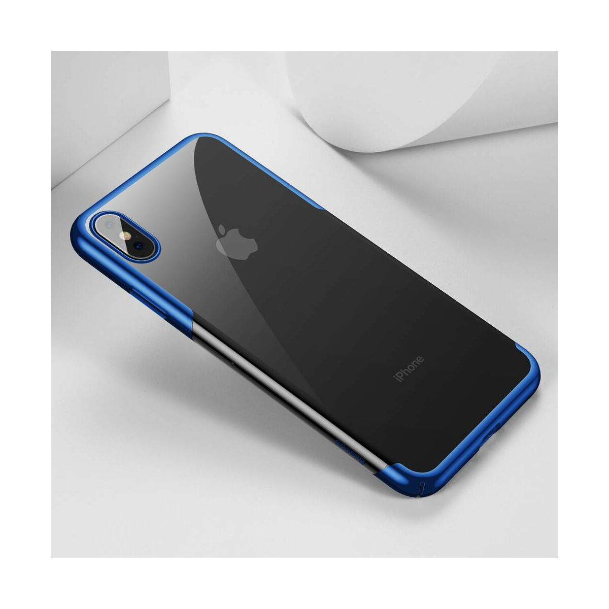 Kép 8/8 - Baseus iPhone XS Max tok, Glitter, kék (WIAPIPH65-DW03)