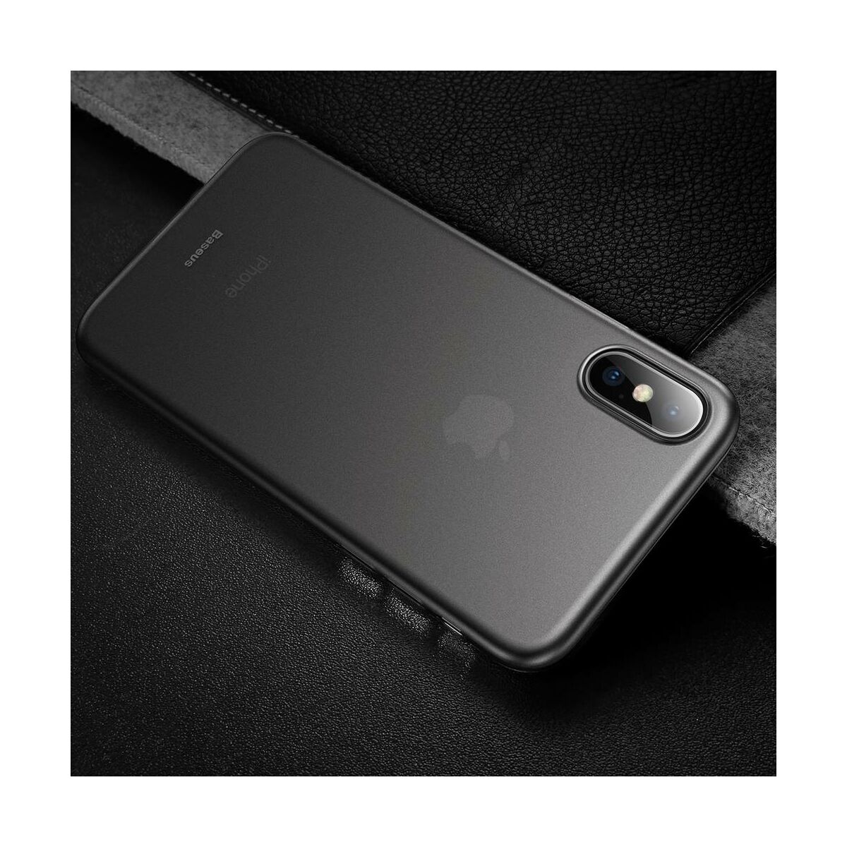 Kép 5/10 - Baseus iPhone XS Max tok, Wing, átlátszó fekete (WIAPIPH65-E01)