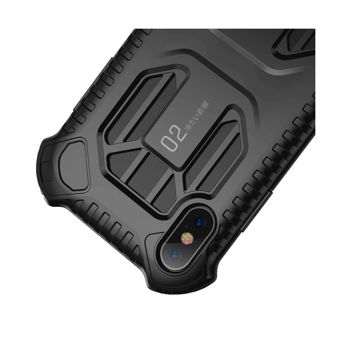 Kép 5/8 - Baseus iPhone XS Max tok, Michelin védőburkolat, fekete (WIAPIPH65-LF01)