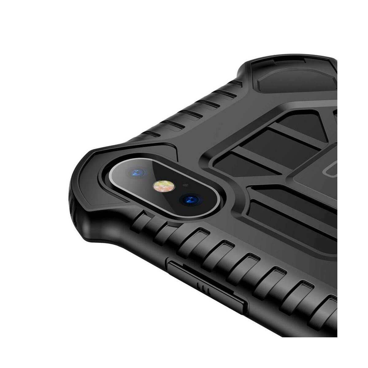 Kép 6/8 - Baseus iPhone XS Max tok, Michelin védőburkolat, fekete (WIAPIPH65-LF01)