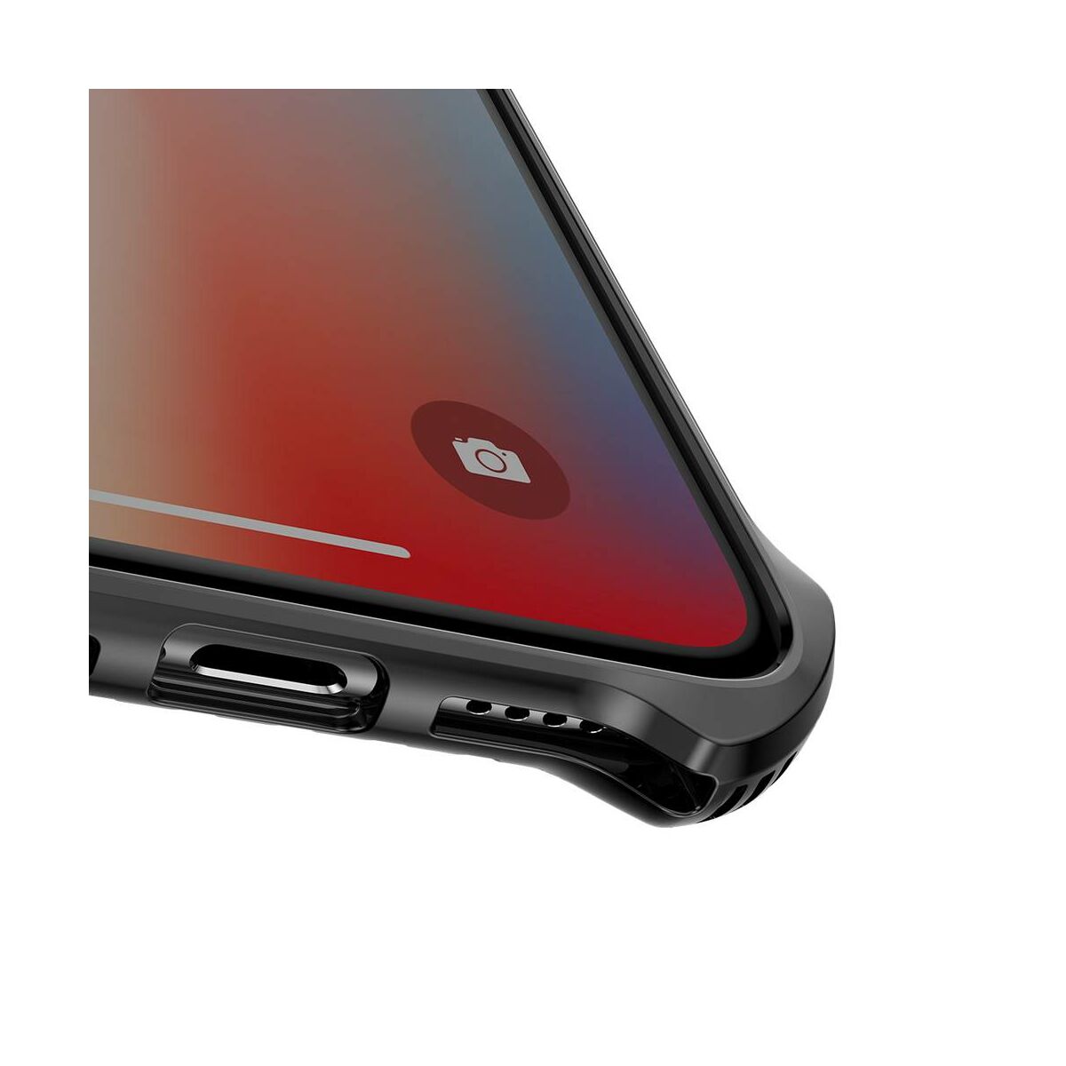 Kép 7/8 - Baseus iPhone XS Max tok, Michelin védőburkolat, fekete (WIAPIPH65-LF01)