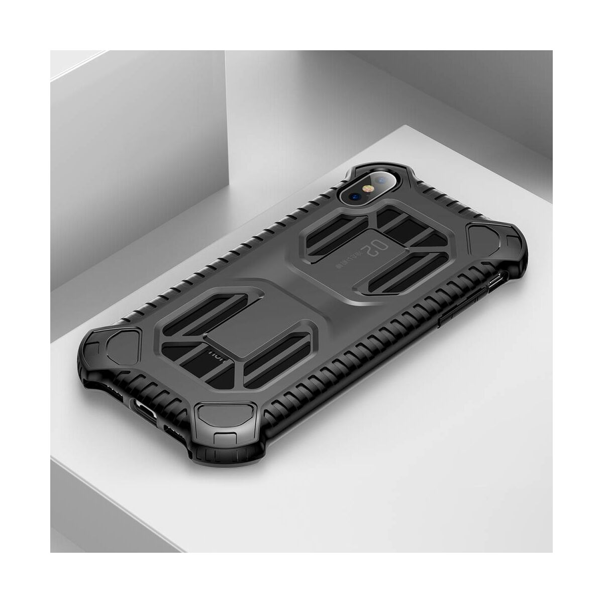 Kép 8/8 - Baseus iPhone XS Max tok, Michelin védőburkolat, fekete (WIAPIPH65-LF01)