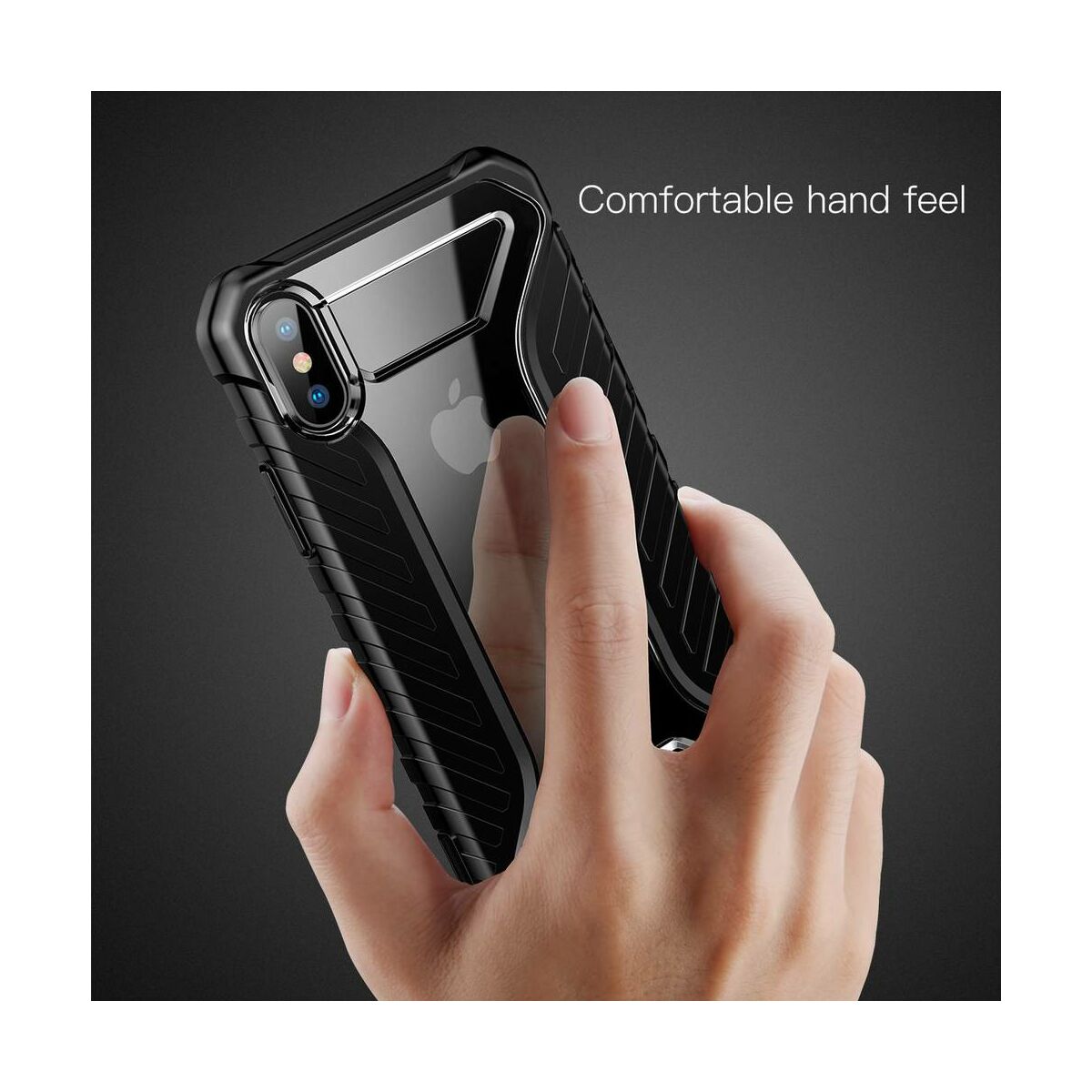 Kép 4/8 - Baseus iPhone XS Max tok, Michelin, fekete (WIAPIPH65-MK01)