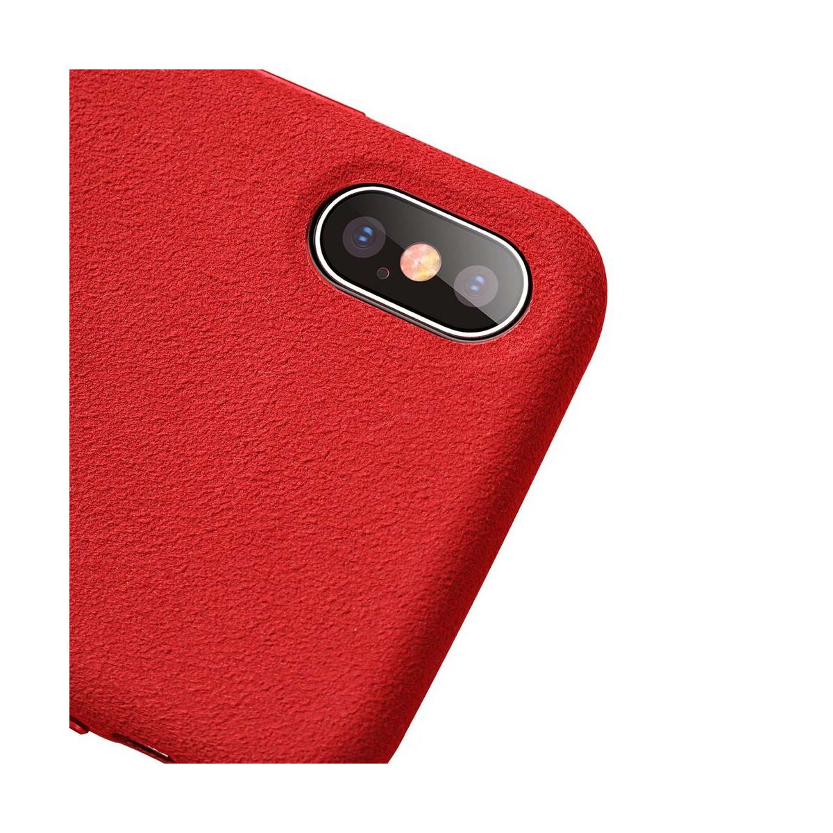 Kép 5/10 - Baseus iPhone XS Max tok, Original Super Fiber, csúszásmentes, piros (WIAPIPH65-YP09)