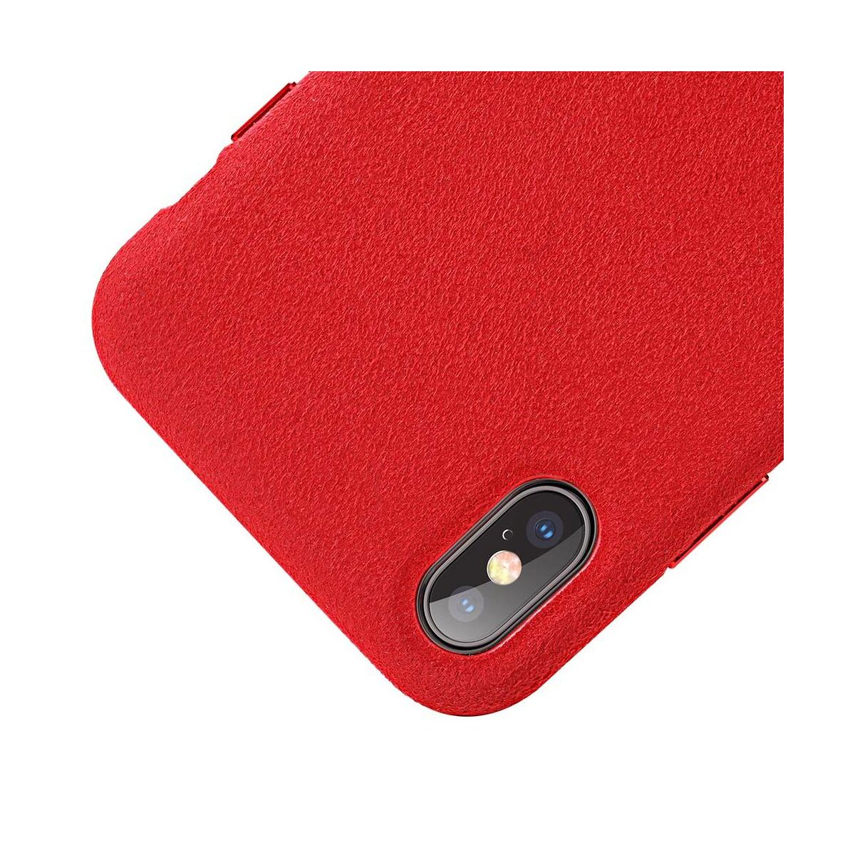 Kép 6/10 - Baseus iPhone XS Max tok, Original Super Fiber, csúszásmentes, piros (WIAPIPH65-YP09)