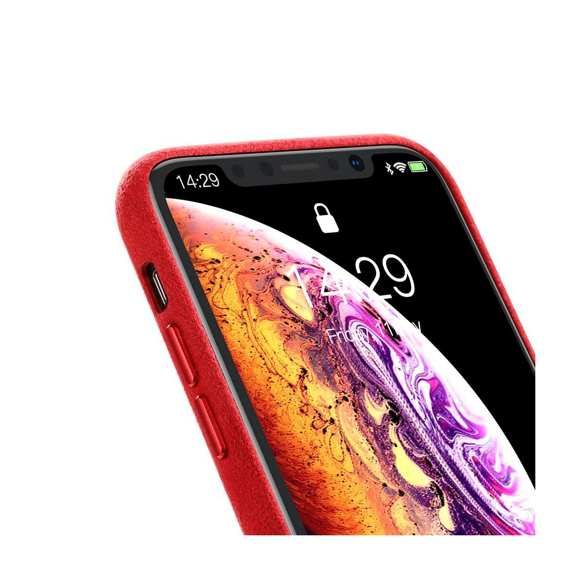 Kép 7/10 - Baseus iPhone XS Max tok, Original Super Fiber, csúszásmentes, piros (WIAPIPH65-YP09)