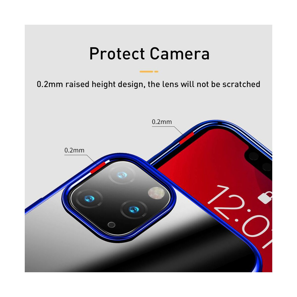 Kép 10/13 - Baseus iPhone 11 Pro Max tok, Glitter, kék (WIAPIPH65S-DW03)