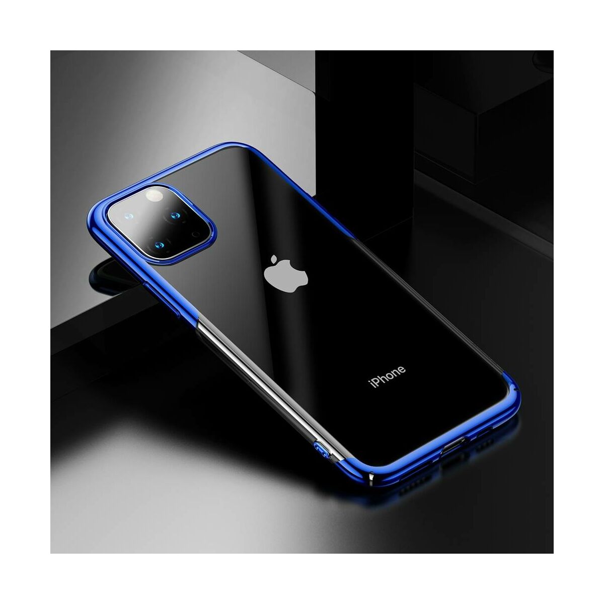Kép 12/13 - Baseus iPhone 11 Pro Max tok, Glitter, kék (WIAPIPH65S-DW03)
