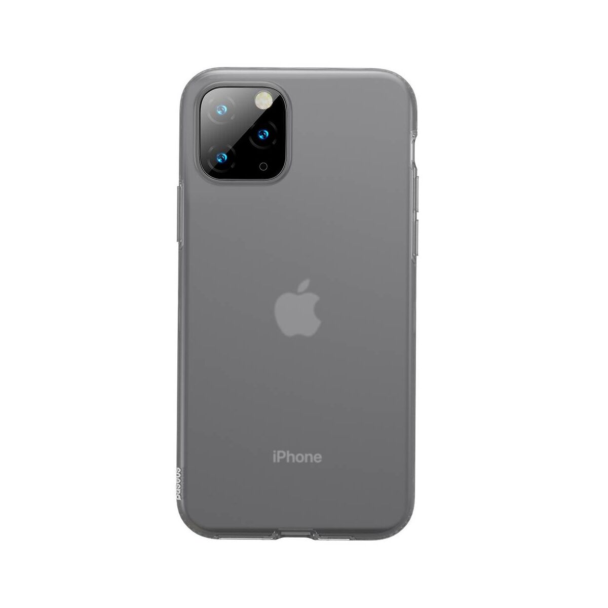 Kép 2/12 - Baseus iPhone 11 Pro Max tok, Jelly Liquid Silica Gel Protective, átlátszó fekete (WIAPIPH65S-GD01)